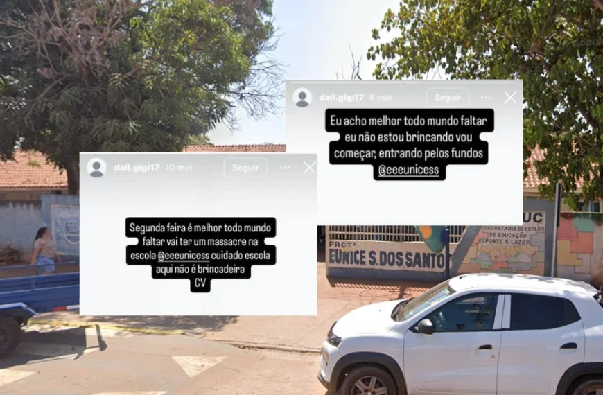 Adolescente ameaça massacre em escola de Rondonópolis e é apreendida pela PM